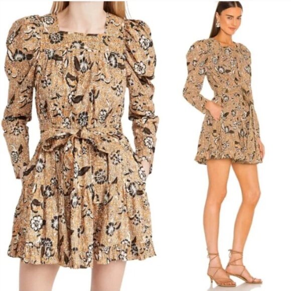 Ulla Johnson Nailah Puff Sleeve Mini Dress Size 8 - Picture 3 of 11